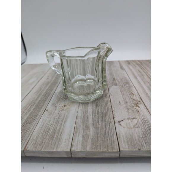 Vintage Heisey #2 Glass Creamer 1930’s Clear Hexagon - Picture 2 of 6